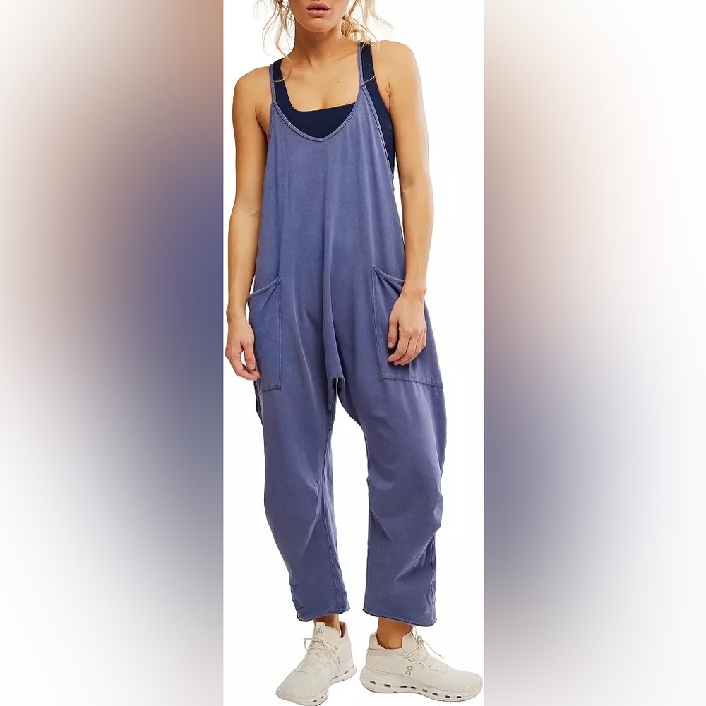 FP Movement by Free People Dusty Blue Relaxed Jumpsuit
